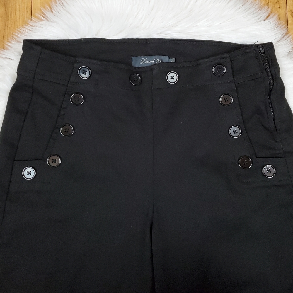 Anthro Level 99 Wide Leg Crop Sailor Pants - Picture 8 of 13